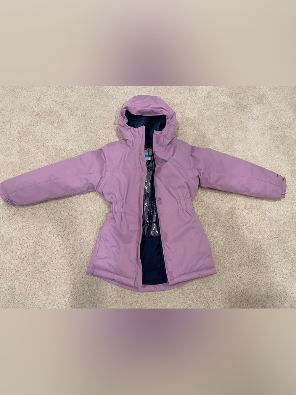 Columbia, Girls size xs (6/7), Long, insulated, Omni-tech snow jacket